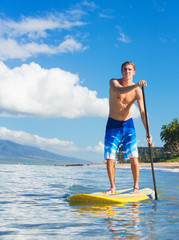 Wall Mural - Man on Stand Up Paddle Board