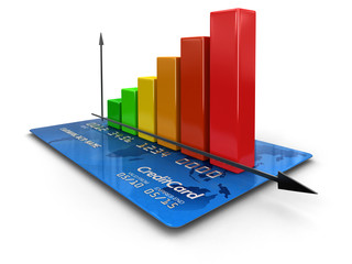 Poster - Graph with Credit Card (clipping path included)