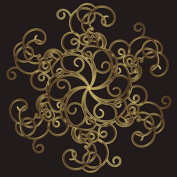 Golden snowflake