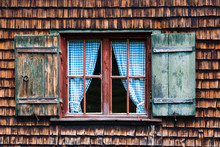 Idyllic Bavarian Alpine Cottage Window