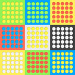 © deseis - Abstract colorful circle holes with shadow on pastel background