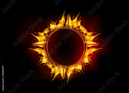 Vector fire flame circle Stock Vector | Adobe Stock