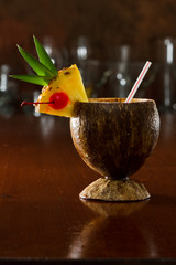 Poster - tropical coconut drink