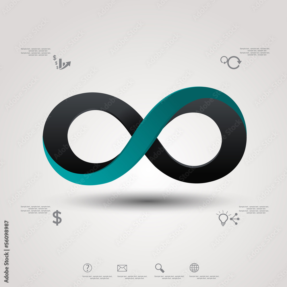 Edgy Ifinity Sign infinity sign with icons Stock Vector | Adobe Stock