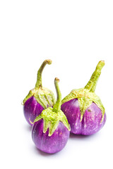 Wall Mural - Eggplant on a white background