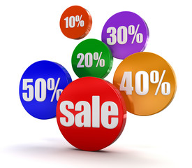 Poster - Sale and percent  (clipping path included)