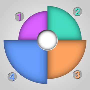 Infographic elements (circular sectors)