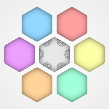 Infographic elements (Hexagon) v1