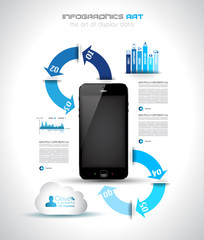 Fototapete - Infographics concept to display your data