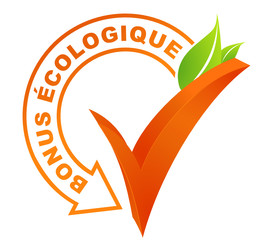 Wall Mural - bonus écologique sur symbole validé orange