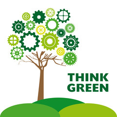 Wall Mural - think green