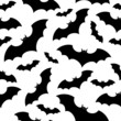 Bats. Vector black silhouettes.