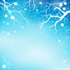 Canvas Print - Winter theme background 3