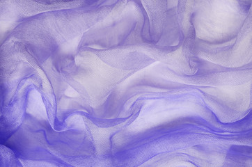 Purple chaotic draped fabric