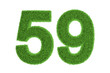 Green eco-friendly symbol of number 59, on white
