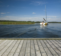 Poster - empty wooden jetty