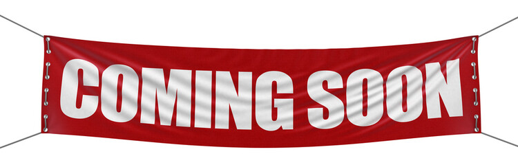 Poster - “Coming soon” banner  (clipping path included)