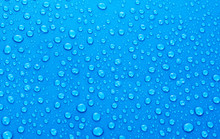 Beautiful Blue Water Drops Background
