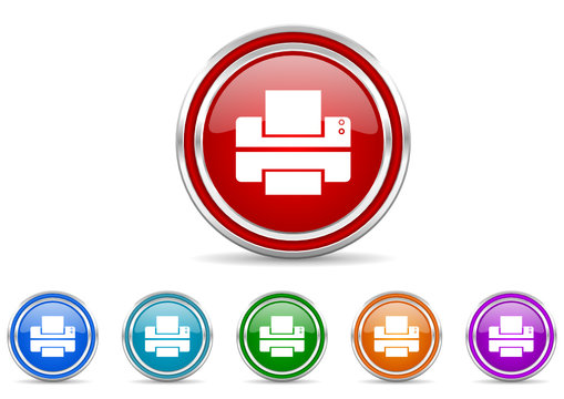 printer icon set