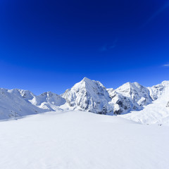 Fototapete - Snow-capped peaks of the Italian Alps