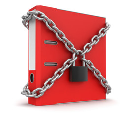 Poster - document and lock (clipping path included)