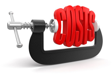 Poster - costs in clamp (clipping path included)