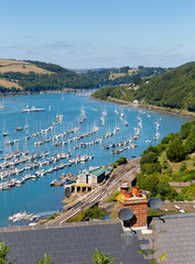 Canvas Print - View of Dart River Devon by Dartmouth from Kingswear