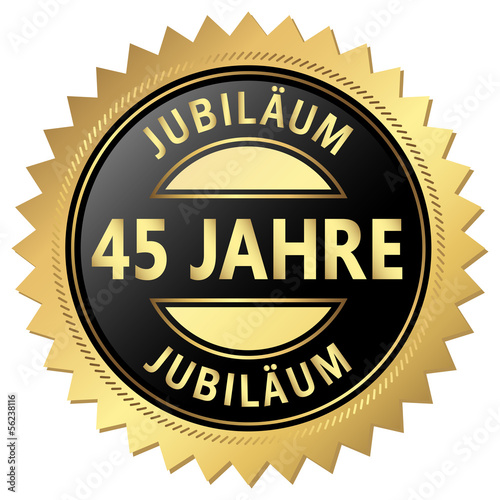 Jubiläum Button - 45 Jahre Stock-Vektorgrafik | Adobe Stock
