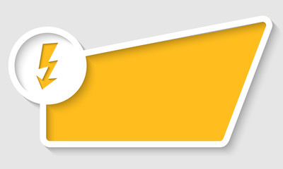 Poster - yellow abstract text box and arrow