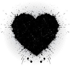 Black ink heart.