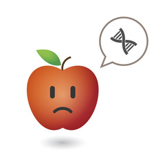 Sticker - Illustration of a cute red fresh apple