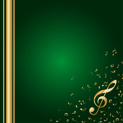 Sticker - Hintergrund Musik Noten Notenschlüssel Weihnachten