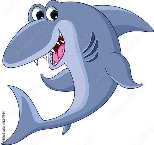 Naklejka - mata magnetyczna na lodówkę shark cartoon for you design