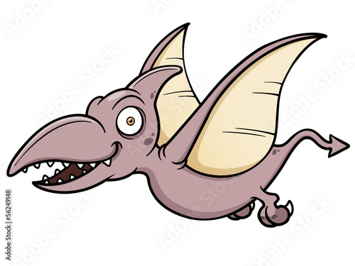 Naklejka ścienna Vector illustration of Cartoon pteranodon