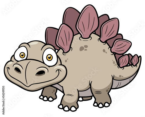 Naklejka ścienna Vector illustration of Cartoon dinosaur