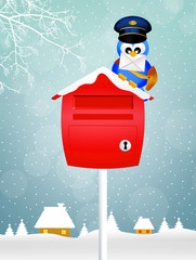 Sticker - bird postman