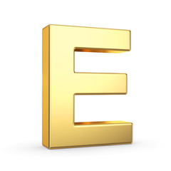 Poster - 3D golden letter isolated with clipping path on white
