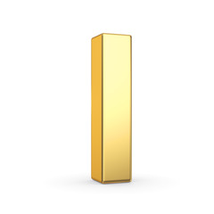 Poster - 3D golden letter isolated with clipping path on white