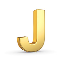 Poster - 3D golden letter isolated with clipping path on white