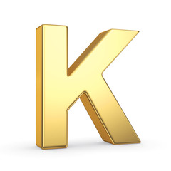 Poster - 3D golden letter isolated with clipping path on white