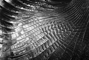 Poster - 3D rendered BW abstract glass background