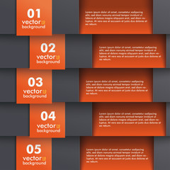 Sticker - Template Design 5 Options Depth Black Double Orange