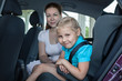Travelling in car with safety child seat