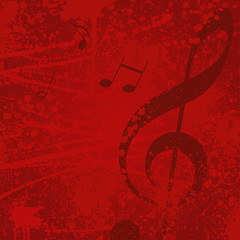 Sticker - Hintergrund Musik Noten Notenschlüssel Vektor