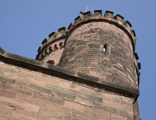 Canvas Print - Brückenturm der Südbrücke in Mainz