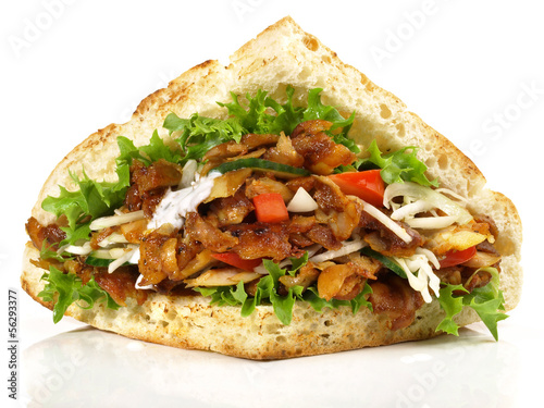 Fototapeta do kuchni Döner im Fladenbrot