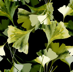 Ginkgo Seamless Pattern