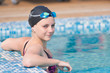 © mr.markin - Female swimmer in blue water swimming pool. Sport woman.