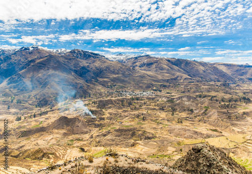 Fotografía Colca Canyon, Peru,South America.Incas to build terraces