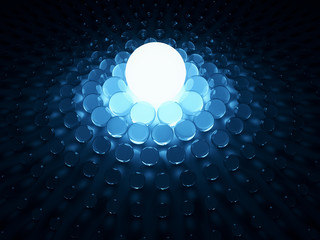 Poster - Beautiful abstract lighting sphere